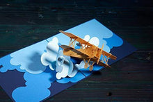 Load image into Gallery viewer, CUTEPOPUP Airplane Pop Up Card with Unique Design, Sophisticated Details Come in Shining Envelope - The Perfect Pilot Present for Your Daddy, Grandpa, Friends on Father’s Day or any Occasion. - CHARMERRY
