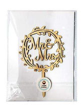 Load image into Gallery viewer, YAMI COCU Mr and Mrs Cake Toppers Rustic Wood Wedding Party Engagement Decoration - CHARMERRY