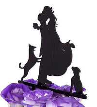 Load image into Gallery viewer, dog-wedding-cake-topper-bride-groom