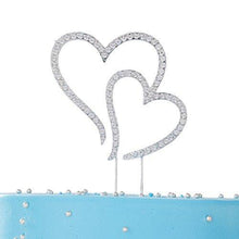Load image into Gallery viewer, Rhinestone Wedding Cake Topper Silver | Charmerry