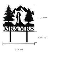 Load image into Gallery viewer,  Outdoors Wedding Cake Topper | Mr & Mrs Kiss Cake Topper | Kissing Cale Topper