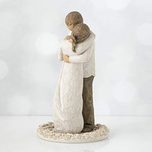 Load image into Gallery viewer, Sculpted Hand-Painted Promise Cake Topper "Hold Dear the Promise of Love" - CHARMERRY
