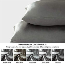 Load image into Gallery viewer, Bedsure Satin Pillowcase for Hair and Skin, 2-Pack - Standard Size Pillow Cases | Satin Pillow Covers with Envelope Closure, Dark Grey - CHARMERRY