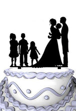 Load image into Gallery viewer, Family Cake Topper Holding a Baby With 3 Children - CHARMERRY