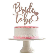 Load image into Gallery viewer, Bride To Be Cake Topper | Engagement | Bridal Shower | Glittery | Charmerry
