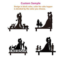 Load image into Gallery viewer, Silhouette Cake Topper | Wedding, Anniversary, Bridal Shower |  Customized Family Cake Topper