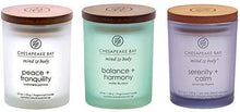 Load image into Gallery viewer, Chesapeake Bay Candle Peace + Tranquility, Balance + Harmony, Serenity + Calm Scented Candle Gift Set, Small Jar (3-Pack), Assorted - CHARMERRY
