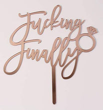 Load image into Gallery viewer, Finally Cake Topper | Charmerry | Engagement |  Wedding Cake Topper