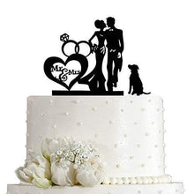 Load image into Gallery viewer, wedding-cake-toppers-with-dog-heart