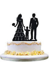 Load image into Gallery viewer, Family Cake Topper | Bride and Groom with Little Boy - CHARMERRY