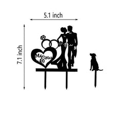 Load image into Gallery viewer, wedding-cake-toppers-with-dog-size