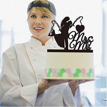Load image into Gallery viewer, Fishing Wedding Cake Topper | Bride and Groom Embrace with MR & MRS