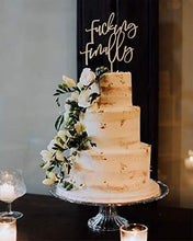 Load image into Gallery viewer, Funny Finally Wedding Cake Topper | Bridal Shower | Engagement | Antique Wood | Charmerry