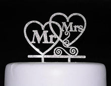 Load image into Gallery viewer, Mr. and Mrs. Wedding Cake Topper | Bride and Groom Cake Topper