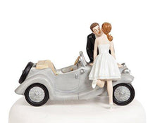 Load image into Gallery viewer, Porcelain Car Wedding Cake Topper | Funny Wedding Cake Topper | Charmerry