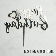 Load image into Gallery viewer, 6-Pack Gold Birthday Cake Topper Set, Double-Sided Glitter, Acrylic Happy Birthday Cake Toppers /Cupcake Toppers, Birthday Decorations for Children or Adults. - CHARMERRY