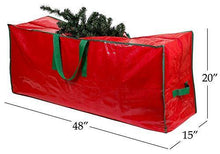 Load image into Gallery viewer, Christmas Tree Storage Bag - Stores a 7.5 Foot Disassembled Artificial Xmas Holiday Tree. Durable Waterproof Material to Protect Against Dust, Insects, and Moisture. Zippered Bag with Carry Handles. - CHARMERRY