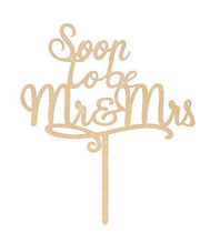 Load image into Gallery viewer, Soon To Be Mr. and Mrs. | Engagement Cake Topper | Rustic Wood | Bridal Shower