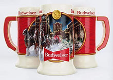 Load image into Gallery viewer, Budweiser 2020 Clydesdale Holiday Stein - Brewery Lights - 41st Edition - Ceramic Beer Mug - Christmas Gifts for Men, Father, Husband - CHARMERRY
