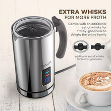 Load image into Gallery viewer, VAVA Milk Frother Electric Liquid Heater with Hot Milk Functionality, Stainless Steel Electric Milk Steamer for Latte, Cappuccino, chai latte, Hot Chocolate - CHARMERRY