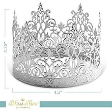 Load image into Gallery viewer, Crown Cake Topper | Princess Themed Parties Silver Crown | Birthdays, Weddings