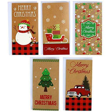 Load image into Gallery viewer, Kraft Christmas 30 Gift Card / Money Holders and 30 Envelopes - CHARMERRY