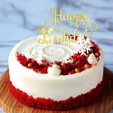 Load image into Gallery viewer, 6-Pack Gold Birthday Cake Topper Set, Double-Sided Glitter, Acrylic Happy Birthday Cake Toppers /Cupcake Toppers, Birthday Decorations for Children or Adults. - CHARMERRY