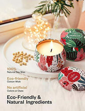 Load image into Gallery viewer, Scented Candles Gift Set, 4 Cans Made of 100% Natural Soy Wax with Essential Oils for Stress Relief, 4 Fragrances Use for Aromatherapy, Bath, Yoga, Perfect for Christmas, Birthday, Mother's Day - CHARMERRY