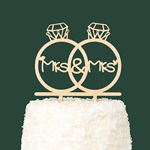 Load image into Gallery viewer, Rustic Wooden Mrs and Mrs | Lesbian Cake Topper