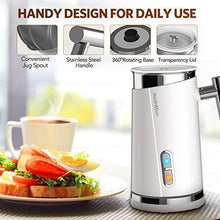 Load image into Gallery viewer, HadinEEon Milk Frother, Electric Milk Frother & Steamer for Making Latte, Cappuccino, Hot Chocolate, Automatic Cold Hot Milk Frother & Warmer (4.4 oz/10.1 oz), Coffee Frother Milk Heater, 120V - CHARMERRY