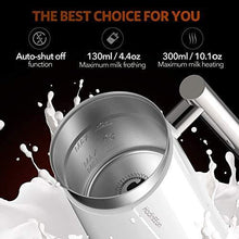 Load image into Gallery viewer, HadinEEon Milk Frother, Electric Milk Frother & Steamer for Making Latte, Cappuccino, Hot Chocolate, Automatic Cold Hot Milk Frother & Warmer (4.4 oz/10.1 oz), Coffee Frother Milk Heater, 120V - CHARMERRY