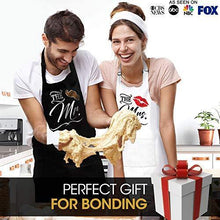Load image into Gallery viewer, Mr. and Mrs. Aprons with Romantic Recipe Book, Oven Mitts & Pot Holder | Gift Idea for Bridal Shower, Bride, Engagement and Wedding - CHARMERRY