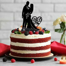 Load image into Gallery viewer, Mr. and Mrs. Acrylic Wedding Cake Topper | Groom and Bride Cake Topper - CHARMERRY