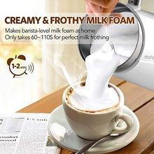 Load image into Gallery viewer, HadinEEon Milk Frother, Electric Milk Frother & Steamer for Making Latte, Cappuccino, Hot Chocolate, Automatic Cold Hot Milk Frother & Warmer (4.4 oz/10.1 oz), Coffee Frother Milk Heater, 120V - CHARMERRY