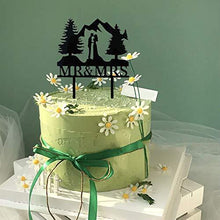 Load image into Gallery viewer,  Outdoors Wedding Cake Topper | Mr & Mrs Kiss Cake Topper | Kissing Cale Topper