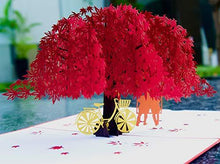 Load image into Gallery viewer, Japanese Maple 3D Pop Up Happy Anniversary Card | Wedding, Valentines, Birthday - CHARMERRY