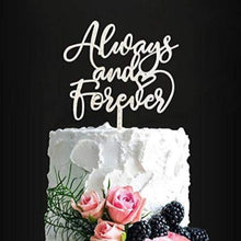 Load image into Gallery viewer, Always and Forever Wedding Cake Topper | Silver Wedding Cake Topper