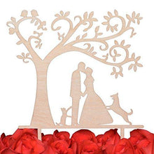 Load image into Gallery viewer, dog-topper-cat-wedding-cake-romantic