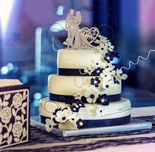 Load image into Gallery viewer, Rhinestone Crystal | Mr. and Mrs. Cake Topper  | Metal Love Wedding Cake Topper