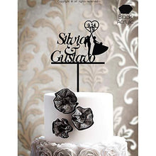 Load image into Gallery viewer, Personalized Wedding Cake Topper | Customized Bride and Groom | Last Name & Marriage Date | Charmerry