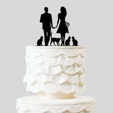 Load image into Gallery viewer, cat-wedding-cake-couple