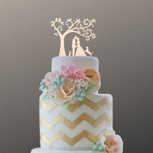 Load image into Gallery viewer, dog-topper-cat-wedding-cake-image