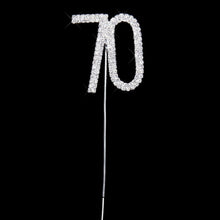 Load image into Gallery viewer, 70 Number Crystal Rhinestone /70th Anniversary Cake Topper (FAUX Diamond Diamante) - CHARMERRY
