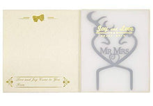 Load image into Gallery viewer, LOVENJOY Gift Boxed Deer Wedding Cake Topper | Buck and Doe, Mr and Mrs (Black) - CHARMERRY
