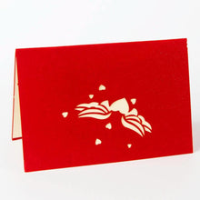 Load image into Gallery viewer, 3D Pop Up Greeting Card /Invitation (Valentine /Wedding /Love Heart Shape) - CHARMERRY
