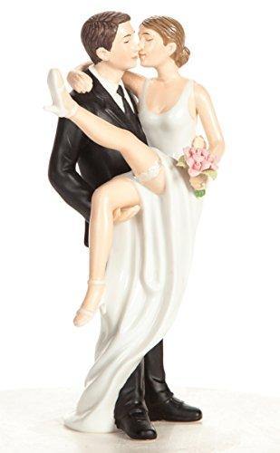 Threshold Wedding Cake Topper With Groom Holding Bride | Funny, Sexy, Humorous Figurine - CHARMERRY