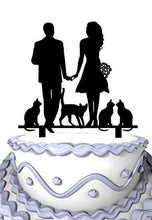 Load image into Gallery viewer, cat-wedding-cake-black-white
