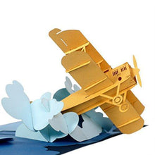 Load image into Gallery viewer, CUTEPOPUP Airplane Pop Up Card with Unique Design, Sophisticated Details Come in Shining Envelope - The Perfect Pilot Present for Your Daddy, Grandpa, Friends on Father’s Day or any Occasion. - CHARMERRY
