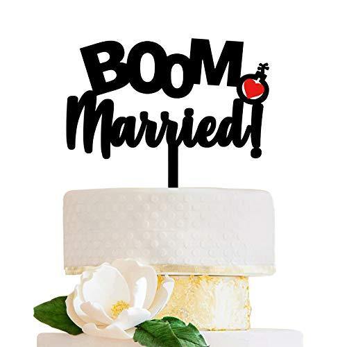 Boom! Married | Funny Wedding Cake Topper