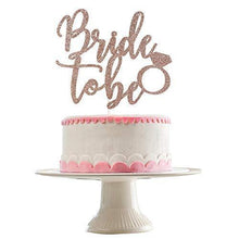 Load image into Gallery viewer, Bride To Be Cake Topper | Engagement | Bridal Shower | Glittery | Charmerry
